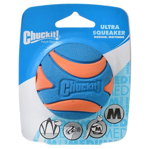 [Pack of 4] - Chuckit Ultra Squeaker Ball Dog Toy Medium (2.5