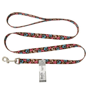 [Pack of 3] - Pet Attire Styles Special Paw Brown Dog Leash 4' Long x 5/8" Wide