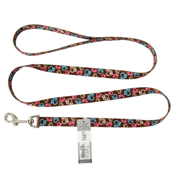 [Pack of 3] - Pet Attire Styles Special Paw Brown Dog Leash 4' Long x 5/8
