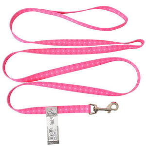 [Pack of 3] - Pet Attire Styles Polka Dot Pink Dog Leash 6' Long x 5/8" Wide