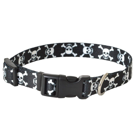 [Pack of 4] - Pet Attire Styles Skulls Adjustable Dog Collar 10