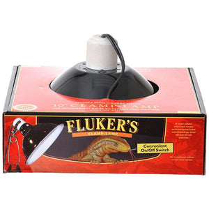 [Pack of 2] - Flukers Clamp Lamp with Switch 250 Watt (10" Diameter)