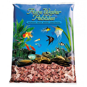 [Pack of 3] - Pure Water Pebbles Aquarium Gravel - Pink Flamingo 5 lbs (9.5-12.7 mm Grain)