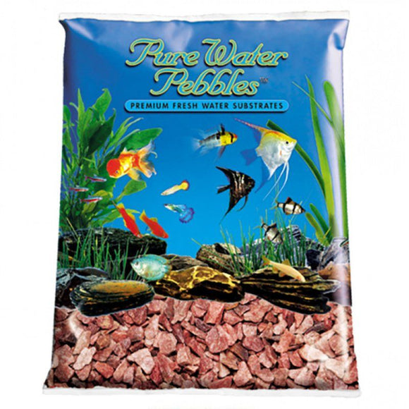 [Pack of 3] - Pure Water Pebbles Aquarium Gravel - Pink Flamingo 5 lbs (9.5-12.7 mm Grain)