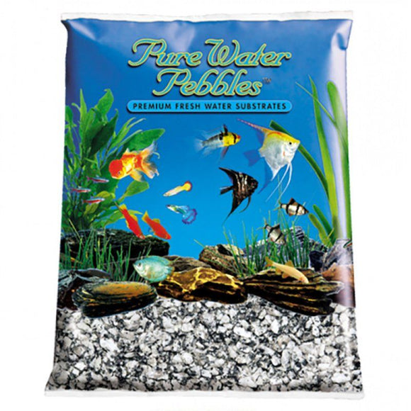 [Pack of 3] - Pure Water Pebbles Aquarium Gravel - Silver Mist 5 lbs (6.3-9.5 mm Grain)