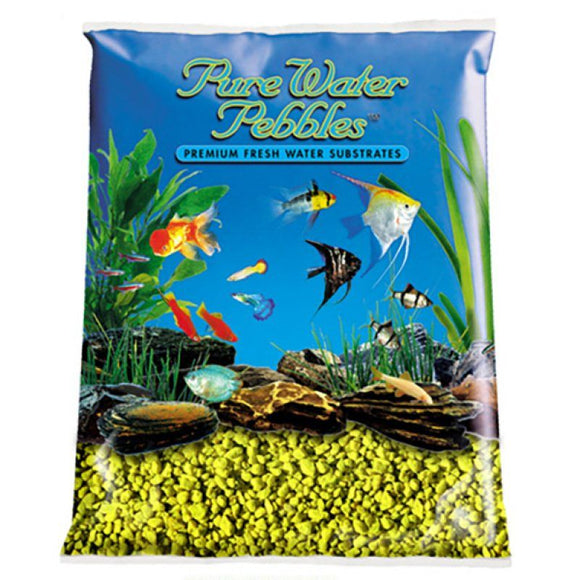 [Pack of 3] - Pure Water Pebbles Aquarium Gravel - Daffodil 5 lbs (3.1-6.3 mm Grain)
