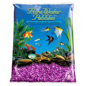 [Pack of 3] - Pure Water Pebbles Aquarium Gravel - Purple Passion 5 lbs (3.1-6.3 mm Grain)