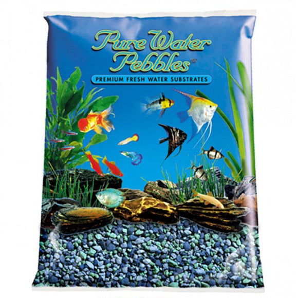 [Pack of 3] - Pure Water Pebbles Aquarium Gravel - Blue Lagoon 5 lbs (3.1-6.3 mm Grain)
