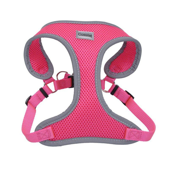 [Pack of 2] - Coastal Pet Comfort Soft Reflective Wrap Adjustable Dog Harness - Neon Pink X-Small - 16-19