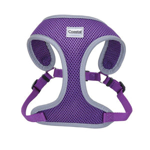 [Pack of 2] - Coastal Pet Comfort Soft Reflective Wrap Adjustable Dog Harness - Purple Small - 19-23" Girth - (5/8" Straps)