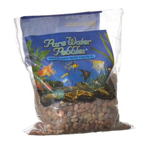 [Pack of 4] - Pure Water Pebbles Aquarium Gravel - Cumberland River Gems 2 lbs (6.3-9.5 mm Grain)