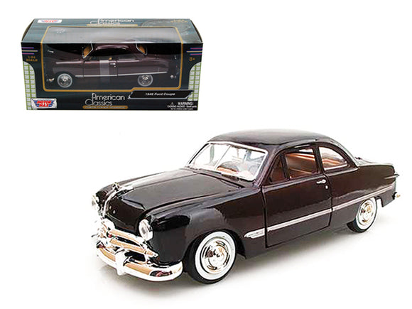 PACK OF 2 - 1949 Ford Coupe Burgundy 1/24 Diecast Model Car by Motormax
