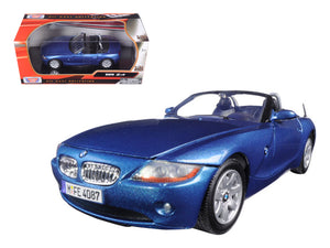 PACK OF 2 - BMW Z4 Convertible Blue Metallic 1/24 Diecast Model Car by Motormax
