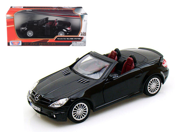 PACK OF 2 -  Mercedes Benz SLK55 AMG Convertible Black 1/24 Diecast Model Car by Motormax