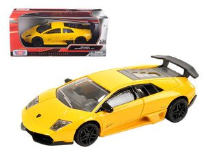 PACK OF 2 - Lamborghini Murcielago LP 670 4 SV Yellow 1/24 Diecast Model Car by Motormax