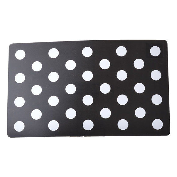 [Pack of 4] - Petmate Plastic Food Mat - Black & White Dots 19