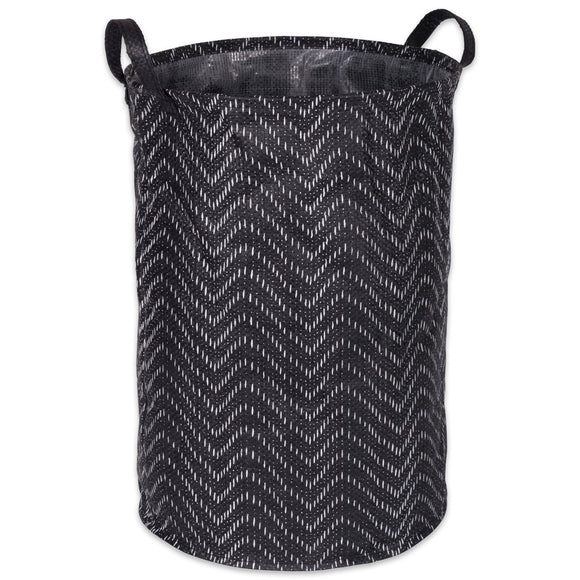 PE-Coated Woven Paper Bin with Black Chevrons - 20 inches