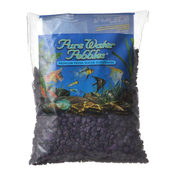 [Pack of 4] - Pure Water Pebbles Aquarium Gravel - Purple Passion 2 lbs (3.1-6.3 mm Grain)