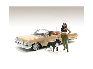 PACK OF 2 - Lowriderz"" Figurine IV and a Dog for 1/24 Scale Models by American Diorama""""