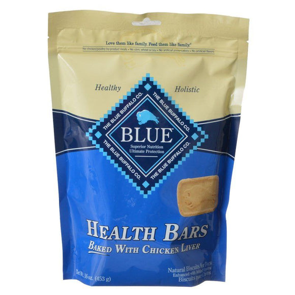 [Pack of 3] - Blue Buffalo Health Bars Dog Biscuits - Baked with Chicken Liver 16 oz