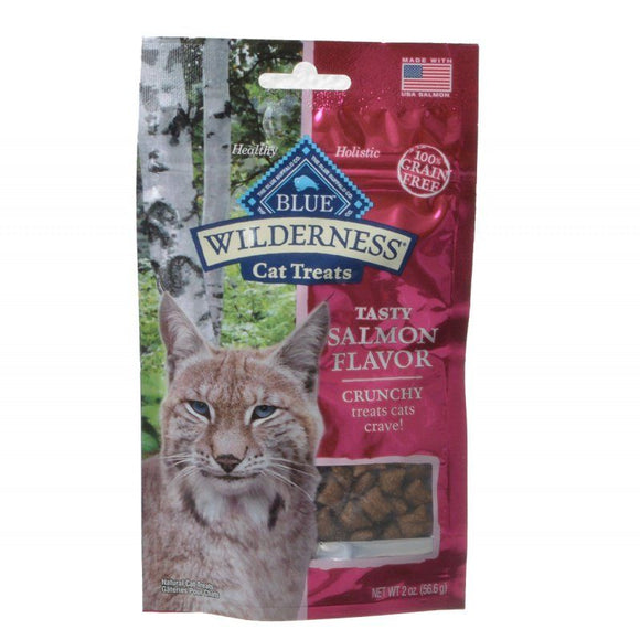 [Pack of 4] - Blue Buffalo Wilderness Crunchy Cat Treats - Tasty Salmon Flavor 2 oz
