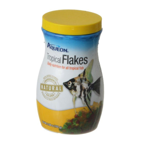 [Pack of 3] - Aqueon Tropical Flakes Fish Food 3.59 oz