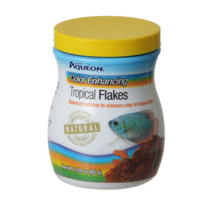 [Pack of 4] - Aqueon Color Enhancing Tropical Flakes Fish Food 2.29 oz