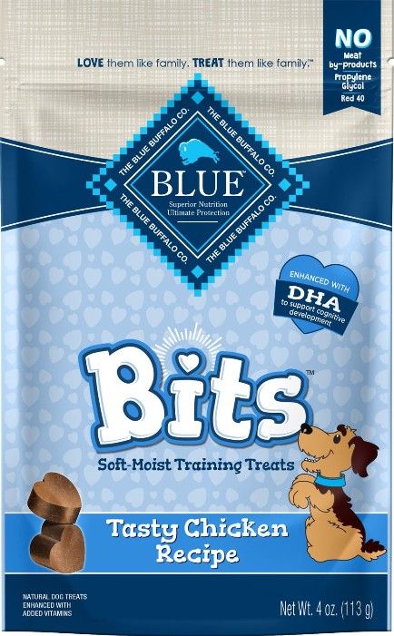 [Pack of 4] - Blue Buffalo Blue Bits Soft-Moist Training Treats - Tasty Chicken Recipe 4 oz