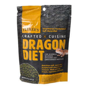 [Pack of 4] - Flukers Crafted Cuisine Dragon Diet - Juveniles 6.5 oz