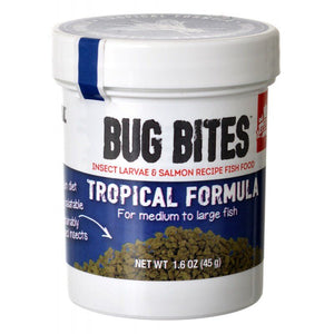 [Pack of 4] - Fluval Bug Bites Tropical Formula Granules for Medium-Large Fish 1.59 oz