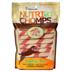 [Pack of 2] - Premium Nutri Chomps Chicken Wrapped Twists 15 Count