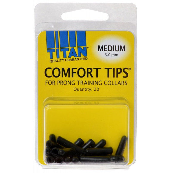[Pack of 4] - Titan Comfort Tips for Prong Training Collars Medium (3.0 mm) - 20 Count