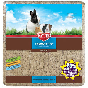 [Pack of 2] - Kaytee Clean & Cozy Small Pet Bedding - Natural 72 Liters