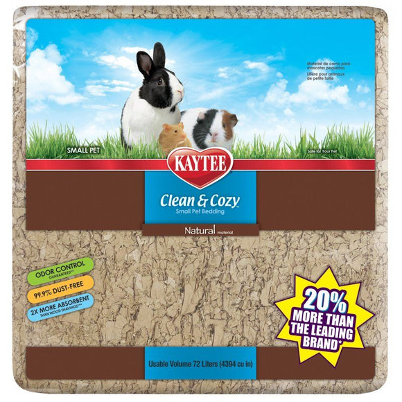 [Pack of 2] - Kaytee Clean & Cozy Small Pet Bedding - Natural 72 Liters