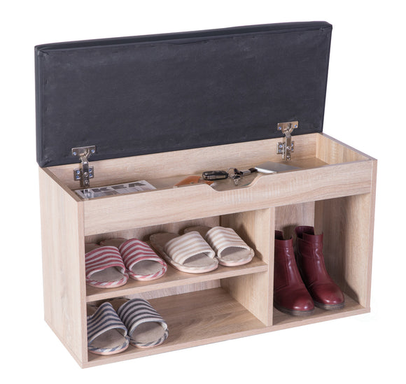 Entryway Storage Shoe Rack with Top Seat