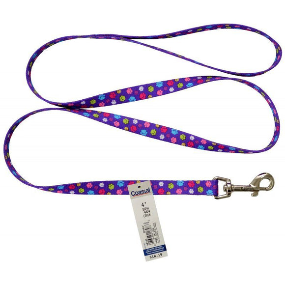 [Pack of 3] - Pet Attire Styles Nylon Dog Leash - Special Paw 4' Long x 5/8