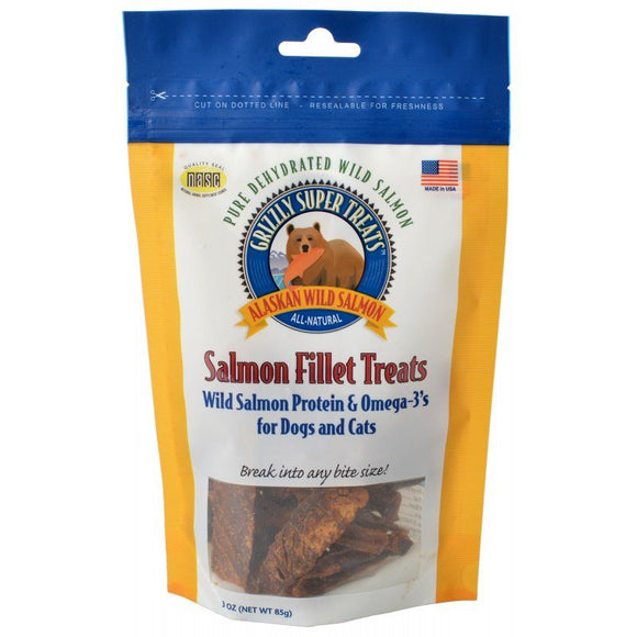 Grizzly Super Treats Salmon Fillet Treats for Dogs & Cats