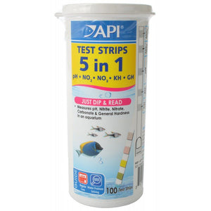 [Pack of 2] - API 5 in 1 Aquarium Test Strips 100 Strips