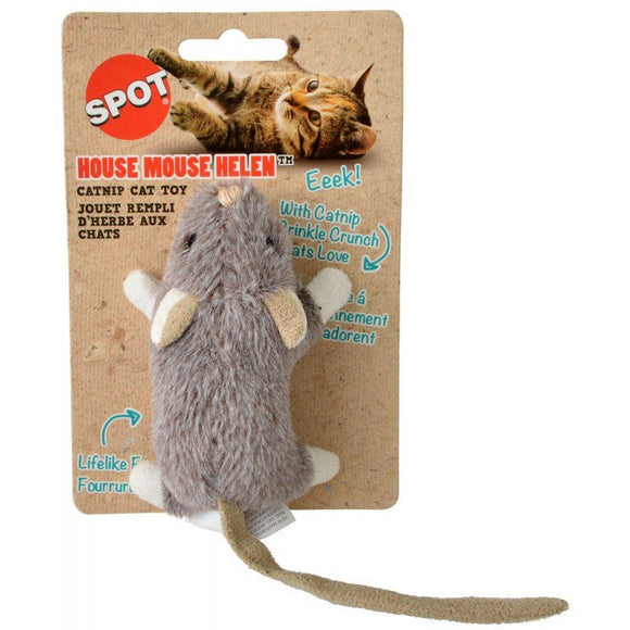 [Pack of 4] - Spot House Mouse Helen Catnip Toy - Assorted Colors 1 Count (4