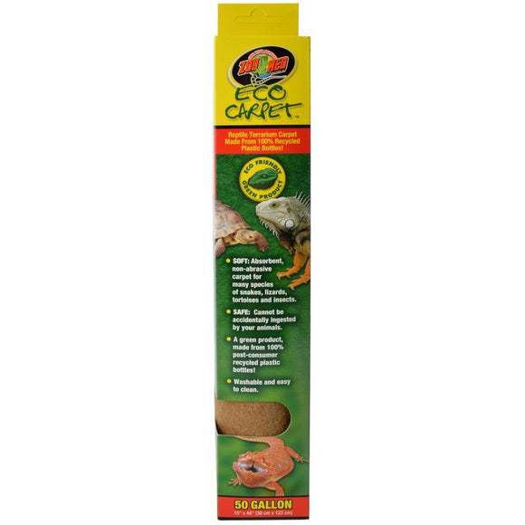 [Pack of 3] - Zoo Med Eco Carpet Reptile Carpet - Tan 50 Gallon (15