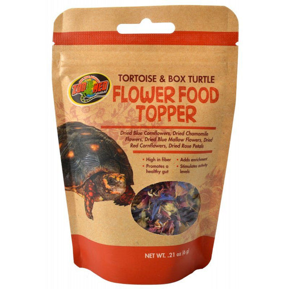 [Pack of 4] - Zoo Med Tortoise & Box Turtle Flower Food Topper 0.21 oz