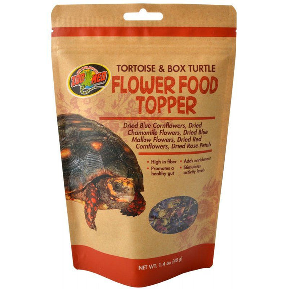 [Pack of 4] - Zoo Med Tortoise & Box Turtle Flower Food Topper 1.4 oz