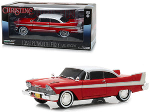 1958 Plymouth Fury Red \Evil Version\" (with Blacked Out Windows) \"Christine\" (1983) Movie 1/24 Diecast Model Car by Greenlight"