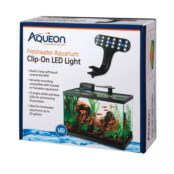 [Pack of 2] - Aqueon Freshwater Aquarium Clip-On LED Light 1 Count