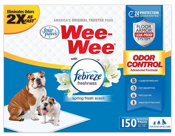 Four Paws Wee-Wee Pads - Febreze Freshness 150 Count