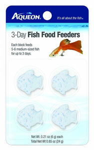 [Pack of 4] - Aqueon 3-Day Fish Food Feeders 4 Pack