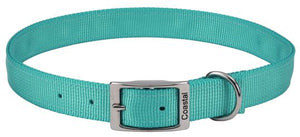 [Pack of 3] - Coastal Pet Double-ply Nylon Dog Collar Teal 22"L x 1"W