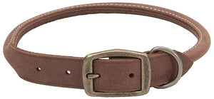 [Pack of 2] - CircleT Rustic Leather Dog Collar Chocolate 20"L x 3/4"W
