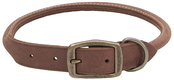 [Pack of 2] - CircleT Rustic Leather Dog Collar Chocolate 20