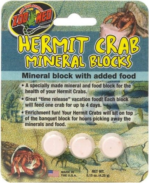 [Pack of 4] - Zoo Med Hermit Crab Mineral Blocks 1 count